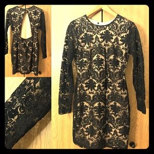 🚫🚫🚫SOLD🚫🚫🚫Black Velvet Lace Dress